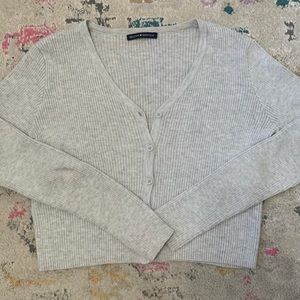 Grey Brandy Melville Sweater Zelly Top Ribbed